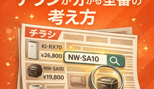 【楽天】年末はこれだけ覚えて｜チラシから分かる型番の考え方